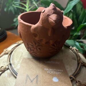 Terracotta Chicken Planter - Handmade in India. Brand New.